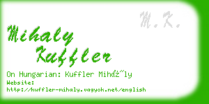 mihaly kuffler business card